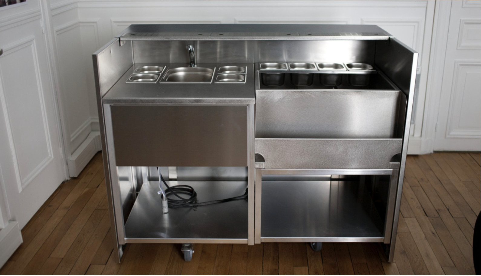 Bar station inox · sans habillage